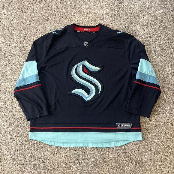 Seattle Kraken Fanatics Deep Sea Blue Home Breakaway Jersey Mens 3XL - Picture 1 of 7